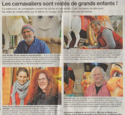 Article Ouest France sur le carnaval de Nantes 2016